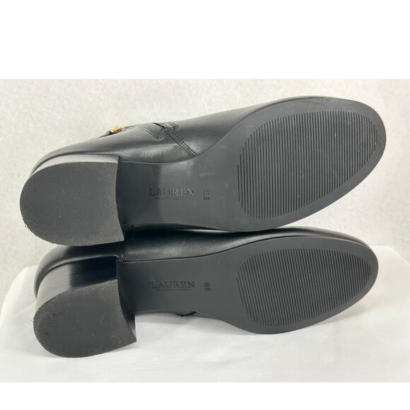 Lauren Ralph Lauren Welford II Booties Black Leather Classic Old Money 10B - Picture 8 of 10